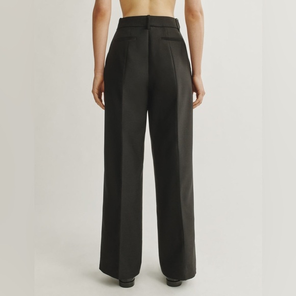 Attersee Black Wide Leg Trouser Pants Linen Blend - Picture 8 of 11